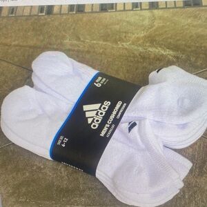 Adidas Men's White Athletic Socks